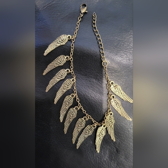 Vintage Natural Carved Angel Wings Bohemian Women's Anklet - Picture 1 of 2